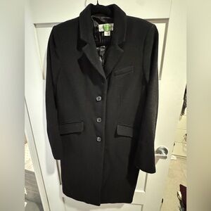 Liz Claiborne Elegant Black Trench Coat